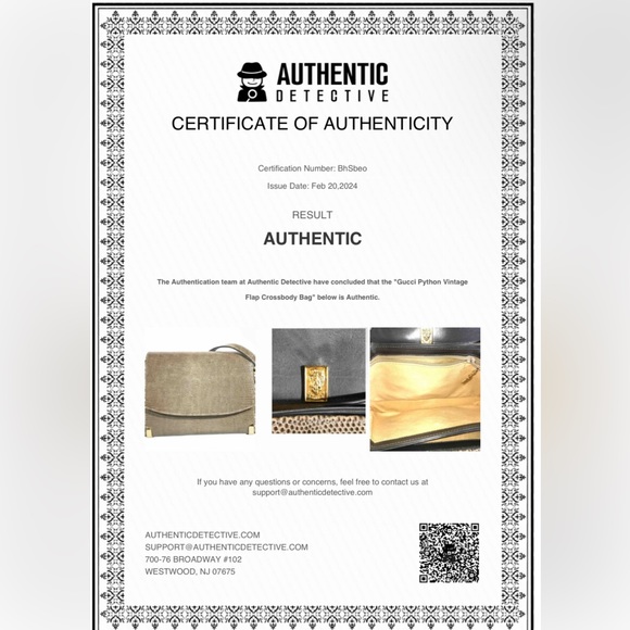 ✨BLACK FRIDAY SPECIAL✨ Gucci Vintage 100% Python Bag - Picture 7 of 7